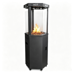11KW Hexagonal Glass Flame Outdoor Patio Heater